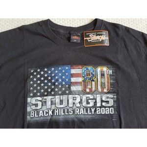 NWT Sturgis 2020 Black Hills 80TH Rally T Shirt 2XL Shooter Motorcycle Bike Week